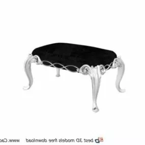 French Furniture Bed Stool Furniture 3d model