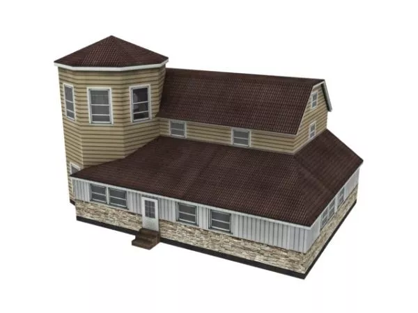 Cottage House Modern Architecture 3d model