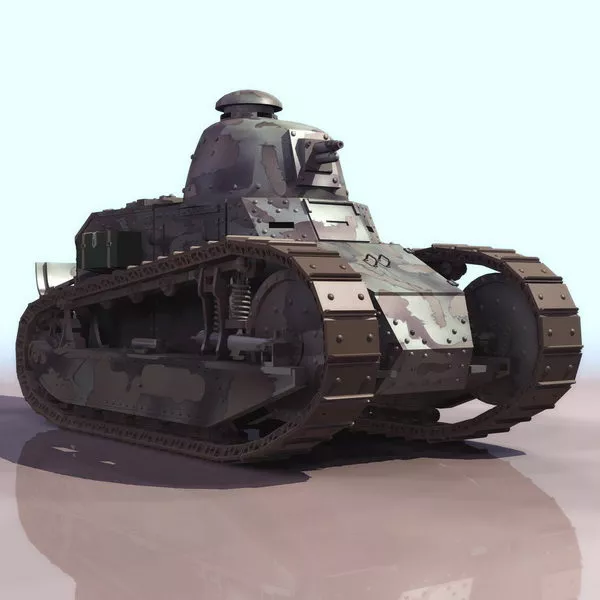 French Renault Ft Light Tank 3d model French Renault Ft Light Tank 3d model