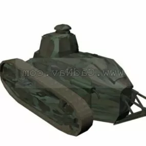 French Renault Ft17 Light Tank 3d model