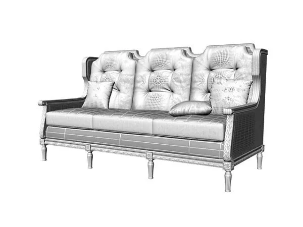 French Classic Divan Furniture 3d model French Classic Divan Furniture 3d model