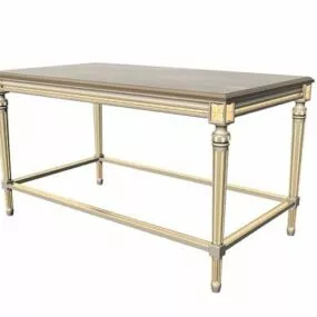 French Console Table Furniture 3d model