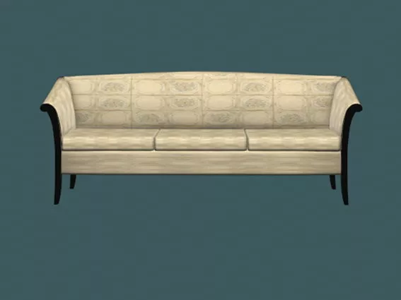 French Country Settee 3d model French Country Settee 3d model