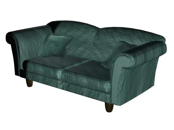 French Style Loveseat 3d model French Style Loveseat 3d model