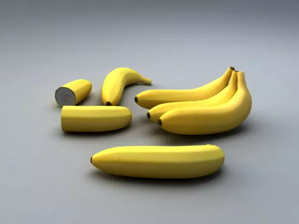 Fresh Bananas 3d model Fresh Bananas 3d model