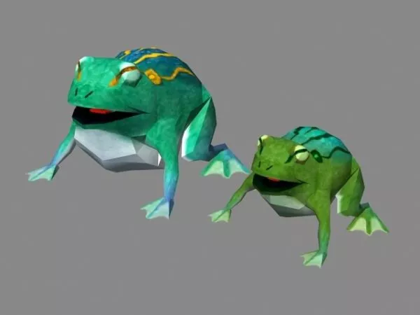 Frog And Toad Character 3d model Frog And Toad Character 3d model