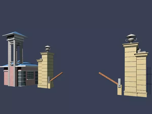 Front Door Of Residence Community 3d model Front Door Of Residence Community 3d model
