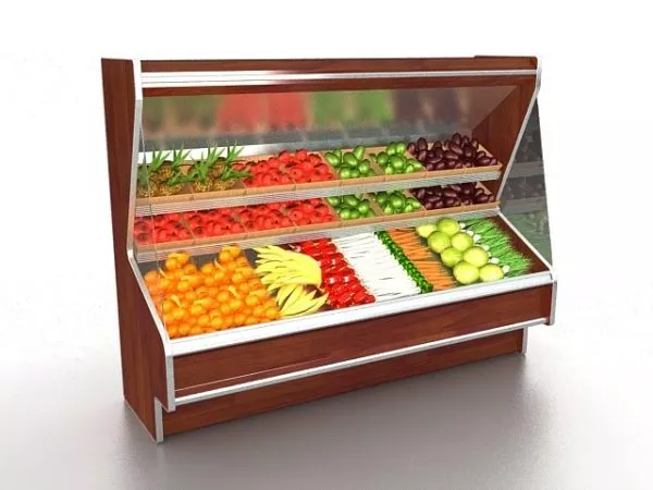 Fruit And Vegetable Display Cooler 3d model Fruit And Vegetable Display Cooler 3d model