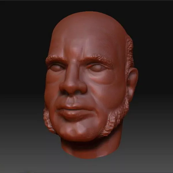 Full Beard Head Character 3d model Full Beard Head Character 3d model