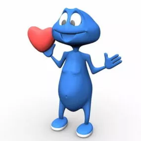 Funny Alien Cartoon 3d model