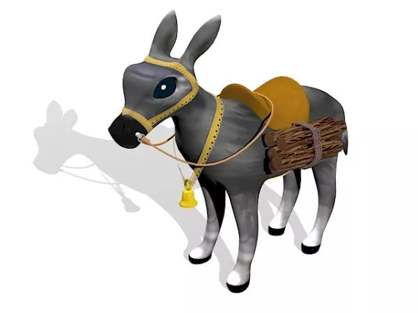 Funny Cartoon Donkey 3d model Funny Cartoon Donkey 3d model