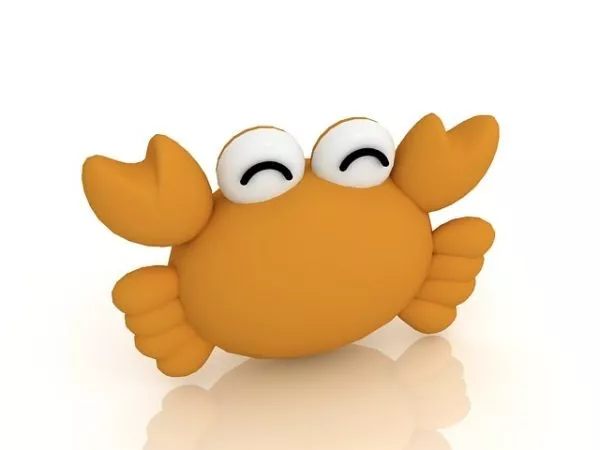Funny Cartoon Crab Toy 3d model Funny Cartoon Crab Toy 3d model