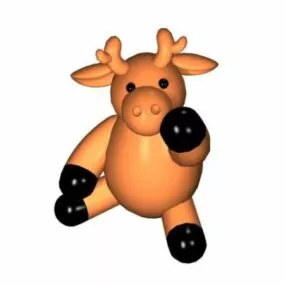 Toy Funny Cartoon Deer 3d model
