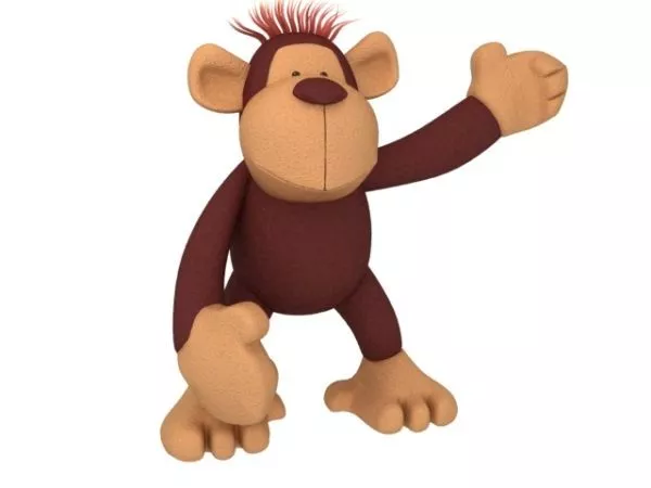 Cartoon Monkey Rig 3d model
