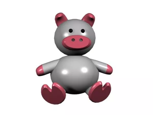Funny Cartoon Pig Toy 3d model Funny Cartoon Pig Toy 3d model