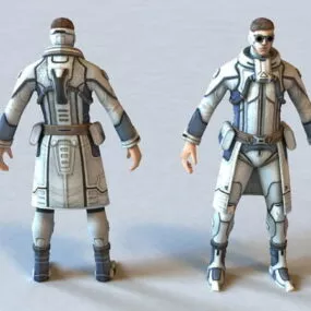 Futuristic Security Agent 3d model