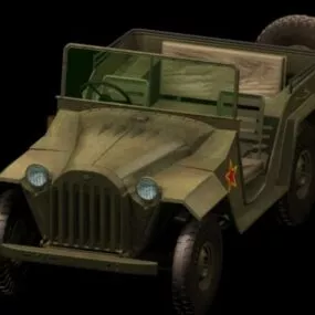 Gaz-67b Military Jeep 3d model