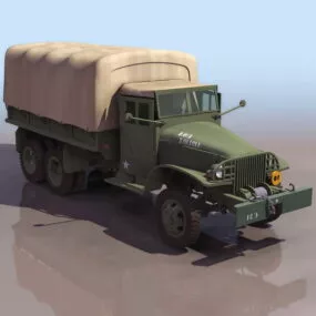 Gmc Military Cargo Truck 3d model