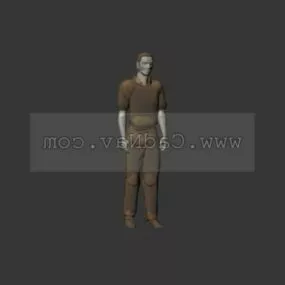 Game Character Basic Man 3d model