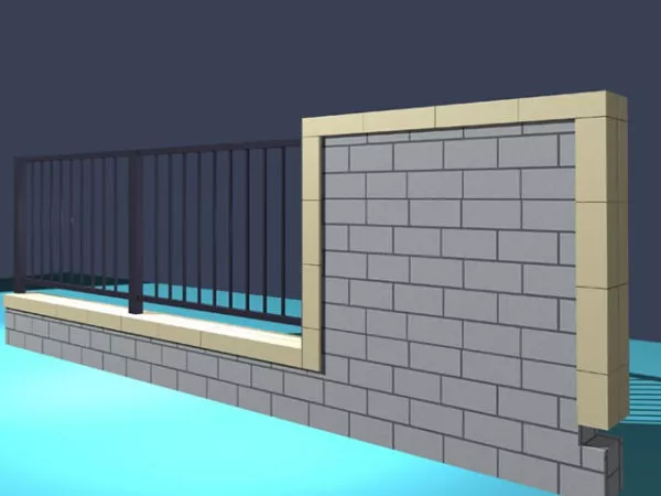 Black Fence 3d model
