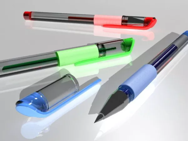 Colorful Ballpoint Pen 3d model
