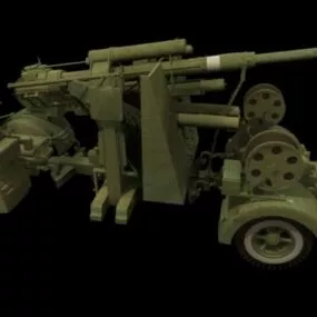 German Anti-aircraft Gun 3d model