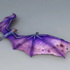 Giant Bat Purple 3d model
