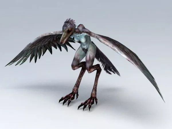 Giant Bird Monster Rigged Free 3d Model - .Max, .Vray - Open3dModel