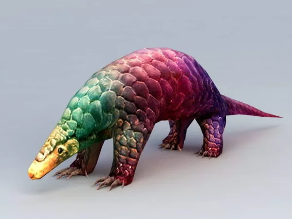 Giant Pangolin Rigged 3d model Giant Pangolin Rigged 3d model