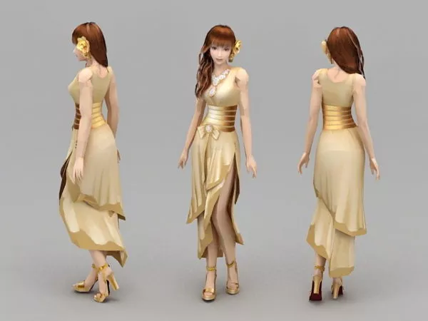 Female Character Genesis Cosplay 3d model