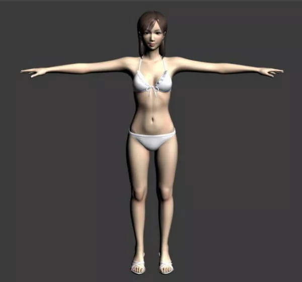 Girl In Bikini Character 3d model Girl In Bikini Character 3d model
