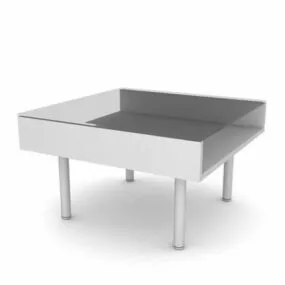 Glass Cafe Table Furniture 3d model