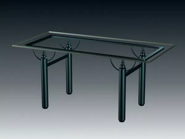 Glass Dining Table 3d model Glass Dining Table 3d model