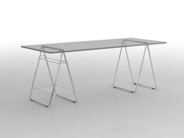 Glass Executive Desk Furniture 3d model Glass Executive Desk Furniture 3d model
