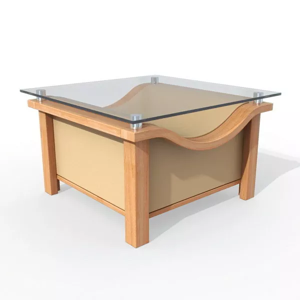 Furniture Glass Square Coffee Table 3d model Furniture Glass Square Coffee Table 3d model