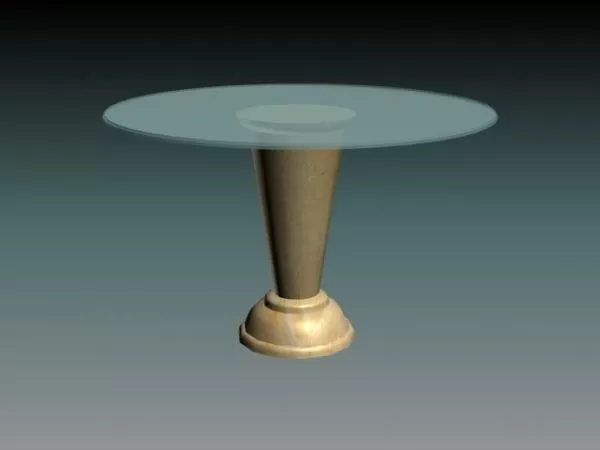 Glass Top Marble Dining Table 3d model Glass Top Marble Dining Table 3d model