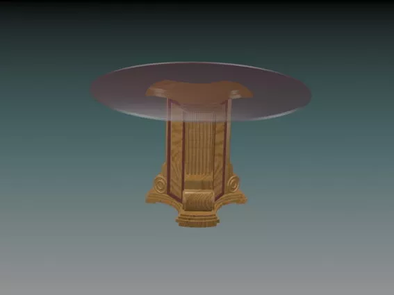 Glass Top Pedestal Dining Table 3d model Glass Top Pedestal Dining Table 3d model