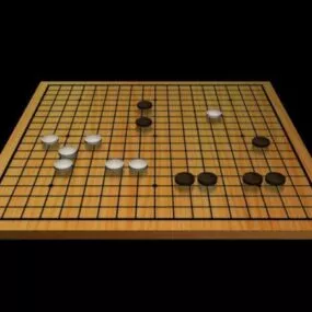 Go Board Game 3d model