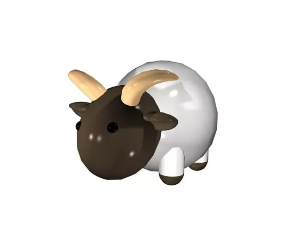 Goat Cartoon Toy 3d model Goat Cartoon Toy 3d model