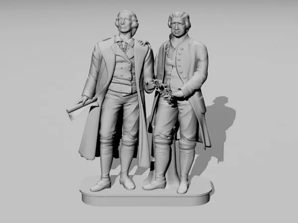 Goethe Schiller Monument 3d model Goethe Schiller Monument 3d model