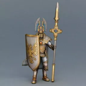 Golden Armor Knight 3d model