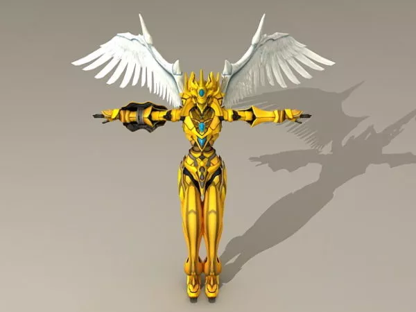 Golden Warrior Angel 3d model Golden Warrior Angel 3d model