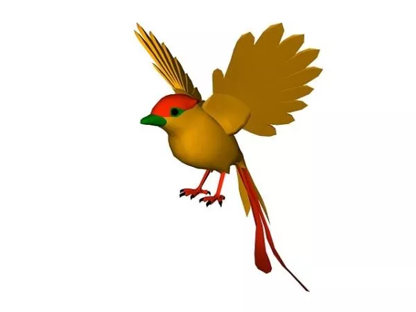 Golden Bird Animal 3d model Golden Bird Animal 3d model