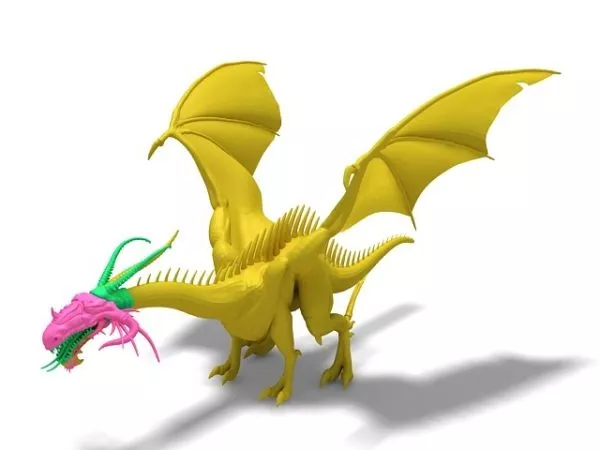 Black Evil Dragon Character 3d model