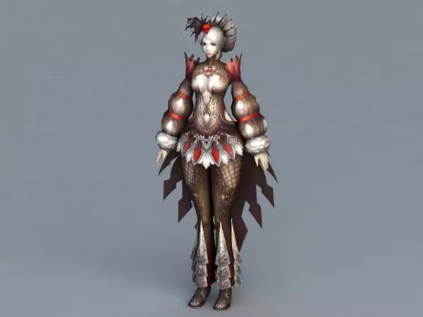 Gothic Anime Girl 3d model Gothic Anime Girl 3d model