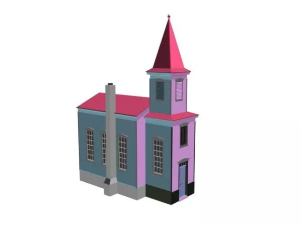 Gothic Building House 3d model Gothic Building House 3d model