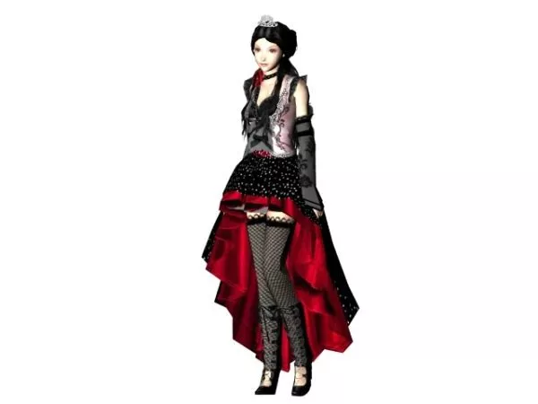 Gothic Girl Character 3d model Gothic Girl Character 3d model