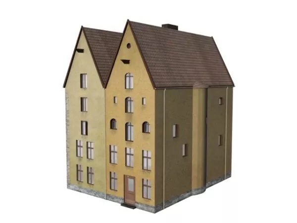 Gothic Residential Building 3d model Gothic Residential Building 3d model