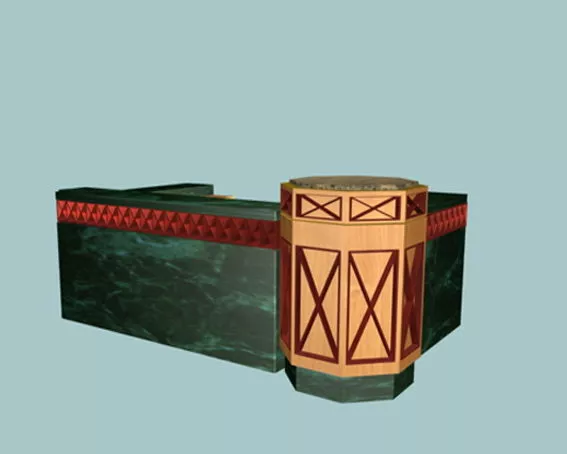 Granite Reception Desk 3d model Granite Reception Desk 3d model