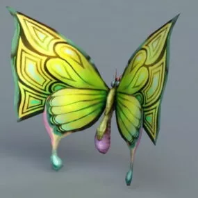 Green Butterfly 3d model